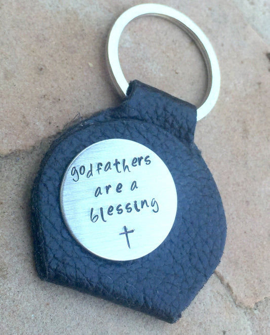 Godfather Keychain Gift - Natashaaloha, jewelry, bracelets, necklace, keychains, fishing lures, gifts for men, charms, personalized,