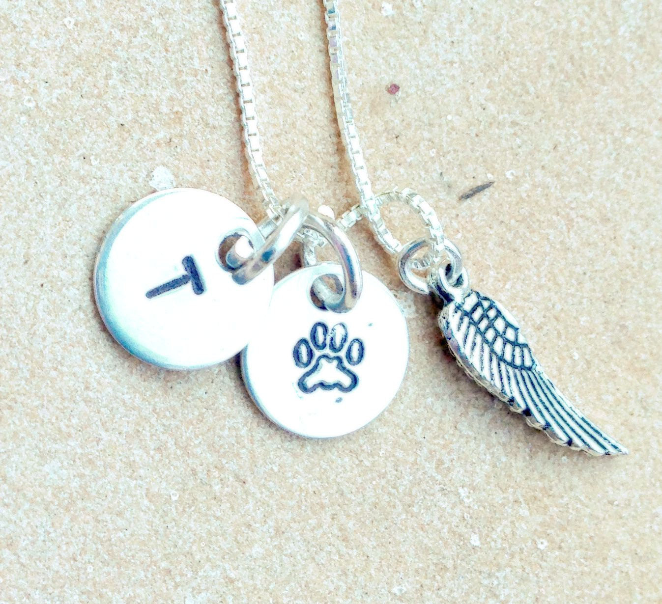 pet necklace, dog necklace, pet initial, pet remembrance necklace, dog memorial necklace, pet love necklace, personalized pet necklace - Natashaaloha, jewelry, bracelets, necklace, keychains, fishing lures, gifts for men, charms, personalized,