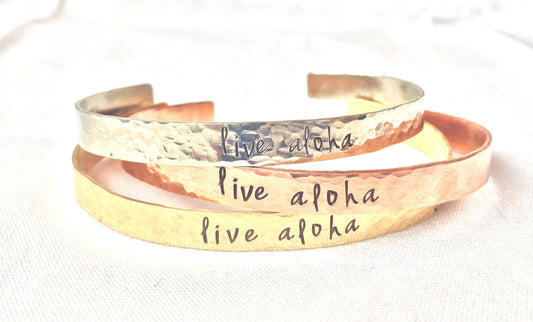 Live Aloha, Live Aloha Bracelet, Hawaiian Jewelry, Graduation Gift, Mother's Day Gift, natashaaloha, Beach Bracelets - Natashaaloha, jewelry, bracelets, necklace, keychains, fishing lures, gifts for men, charms, personalized,