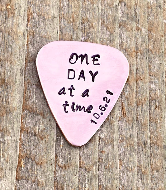 One Day At A Time Pick, Guitar Pick, Best Christmas Gifts For Him, Personalized Gifts For Him