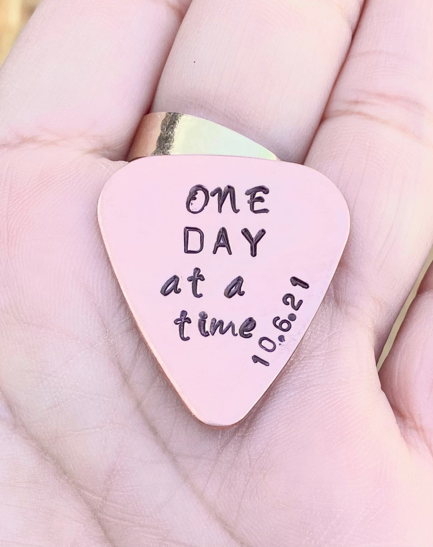 One Day At A Time Pick, Guitar Pick, Best Christmas Gifts For Him, Personalized Gifts For Him
