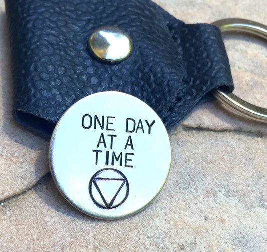 One Day At  Time, I Believe In You, Recovery Gift, Sobriety Gift - Natashaaloha, jewelry, bracelets, necklace, keychains, fishing lures, gifts for men, charms, personalized, 