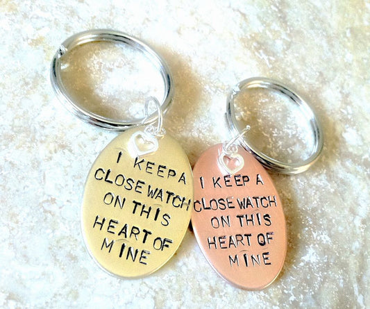 I Keep A Close Watch On This Heart Of Mine, Close Watch Keychain, Johhny Cash Keychain, Keep a Close Watch, gifts for him and her - Natashaaloha, jewelry, bracelets, necklace, keychains, fishing lures, gifts for men, charms, personalized, 
