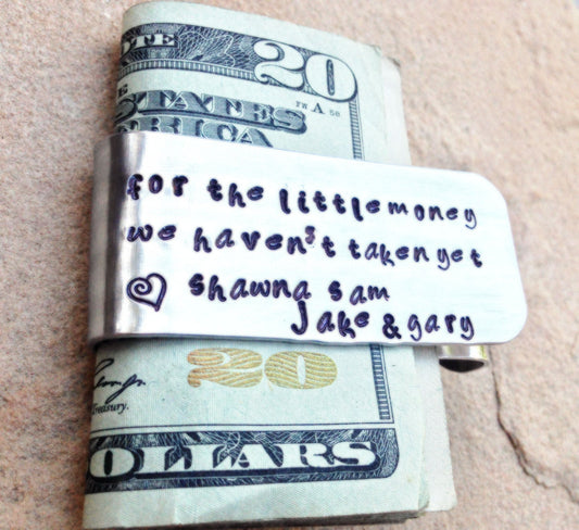 money clip,gifts for him, wedding gift for dad,gifts for men, for dad, money clip, for dad, mens gifts, personalized gift - Natashaaloha, jewelry, bracelets, necklace, keychains, fishing lures, gifts for men, charms, personalized, 