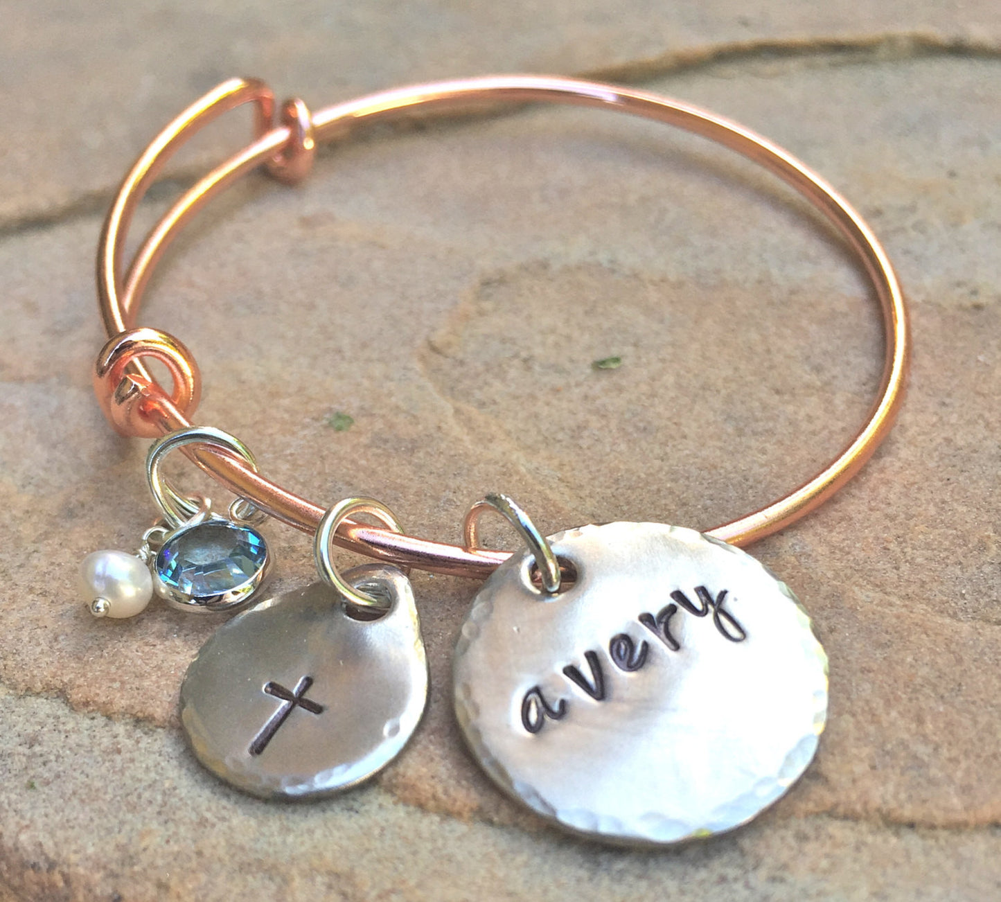Children's Custom Bangle, Christian Gifts, Baptism Gift - Natashaaloha, jewelry, bracelets, necklace, keychains, fishing lures, gifts for men, charms, personalized, 
