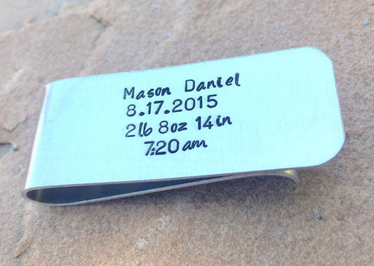 Personalized Money Clip, Christmas Gifts For Dad - Natashaaloha, jewelry, bracelets, necklace, keychains, fishing lures, gifts for men, charms, personalized, 
