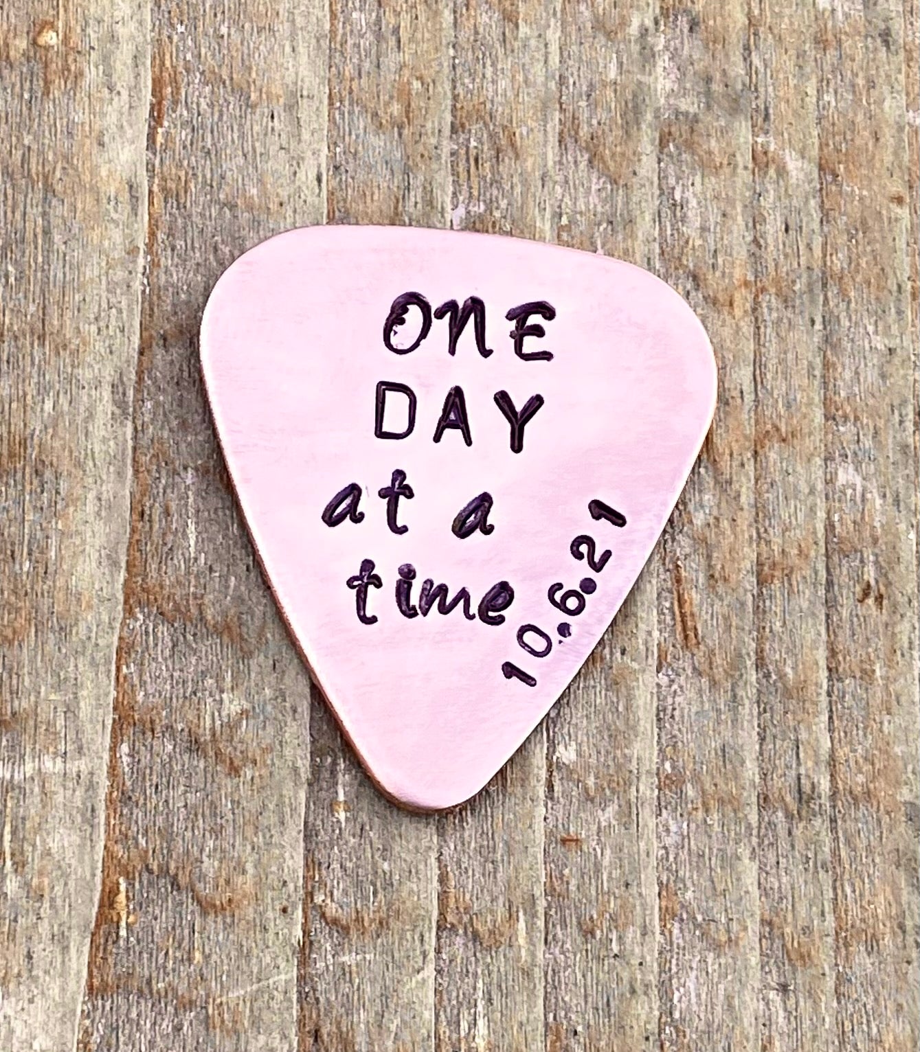 One Day At A Time Pick, Guitar Pick, Best Christmas Gifts For Him, Personalized Gifts For Him